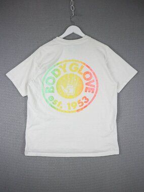 Body Glove 1988 1980s Vintage Big Graphic Logo Single Stitch Tee Shirt